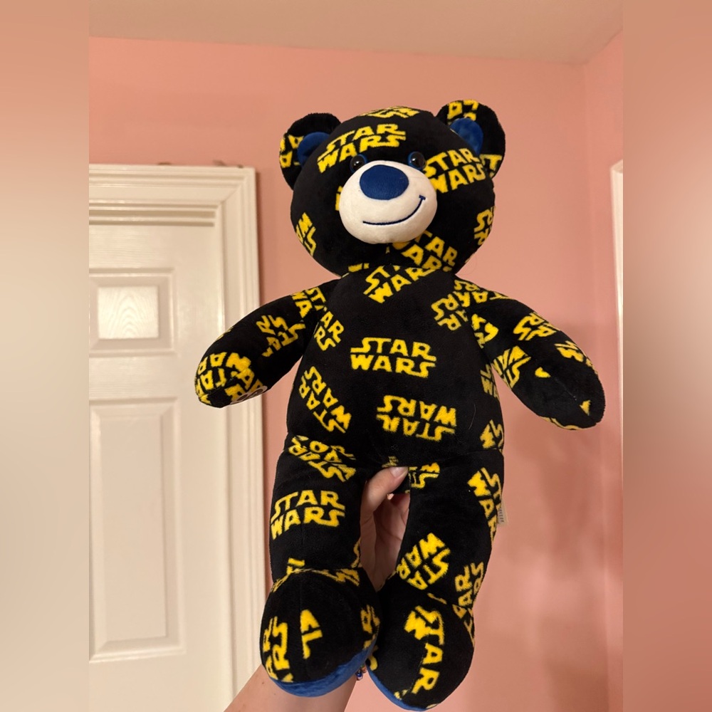 Star Wars LOGO Build A Bear Stuffed Teddy Bear Plush 17" BAB Disney Collectible